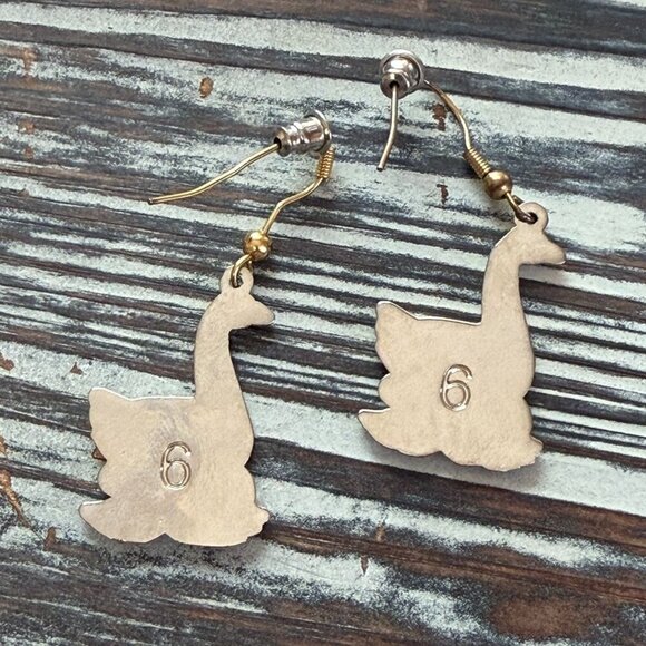Holiday Earrings - Geese a Laying - 12 Days of Christmas #6 - Picture 3 of 4